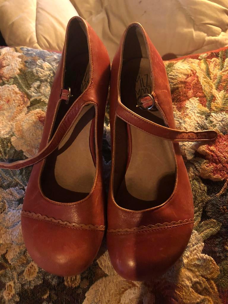 Vintage retro leren babyschoenen, Kleding | Dames, Ophalen of Verzenden, Rood