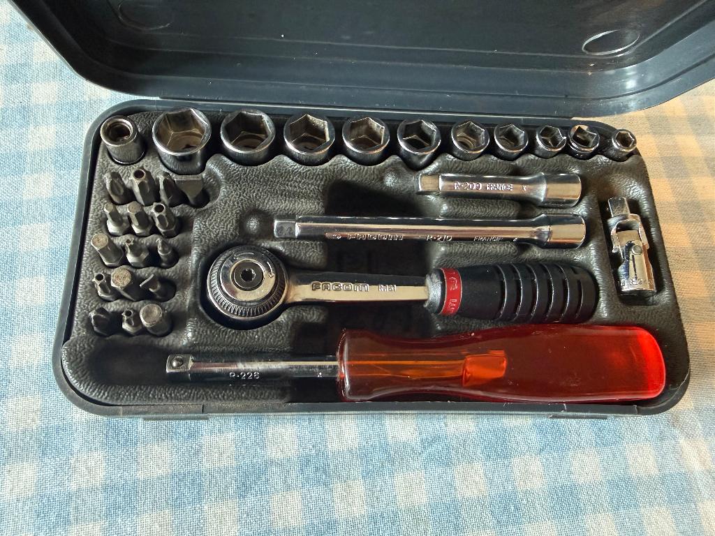 Coffret FACOM 1/4" complet cliquet MB1 - Made in France, Enlèvement ou Envoi, Utilisé