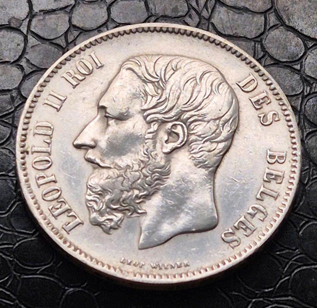5 Francs   1870   Leopold ll, Enlèvement ou Envoi, Monnaie en vrac, Argent, Argent