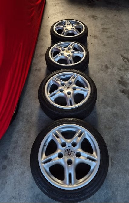 Porsche 986 velgenset, Auto-onderdelen, Ophalen, Gebruikt, 16 inch, Banden en Velgen