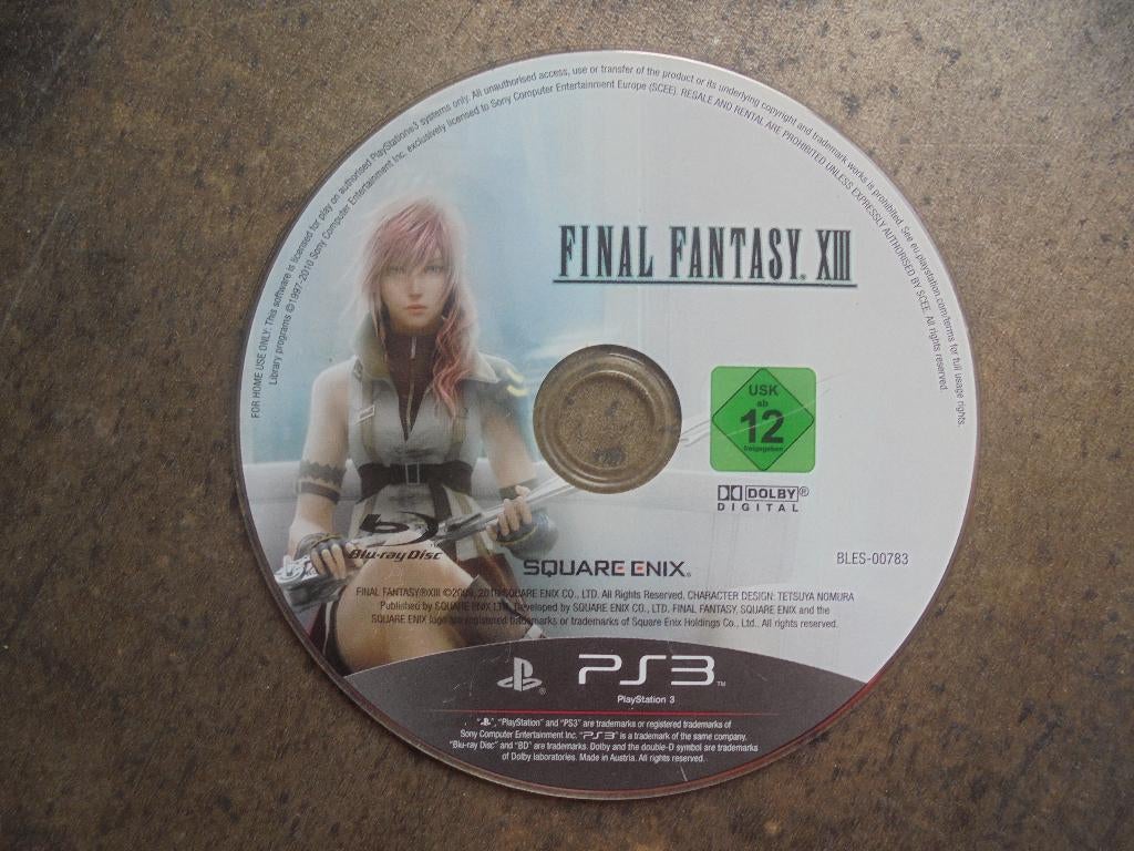 Final Fantasy XIII voor PS3 (zie foto's), Consoles de jeu & Jeux vidéo, Jeux | Sony PlayStation 3, Enlèvement ou Envoi, 1 joueur