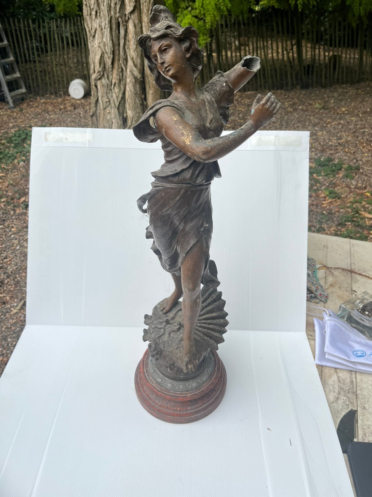 Bronzen beeld, Ophalen, Gebruikt