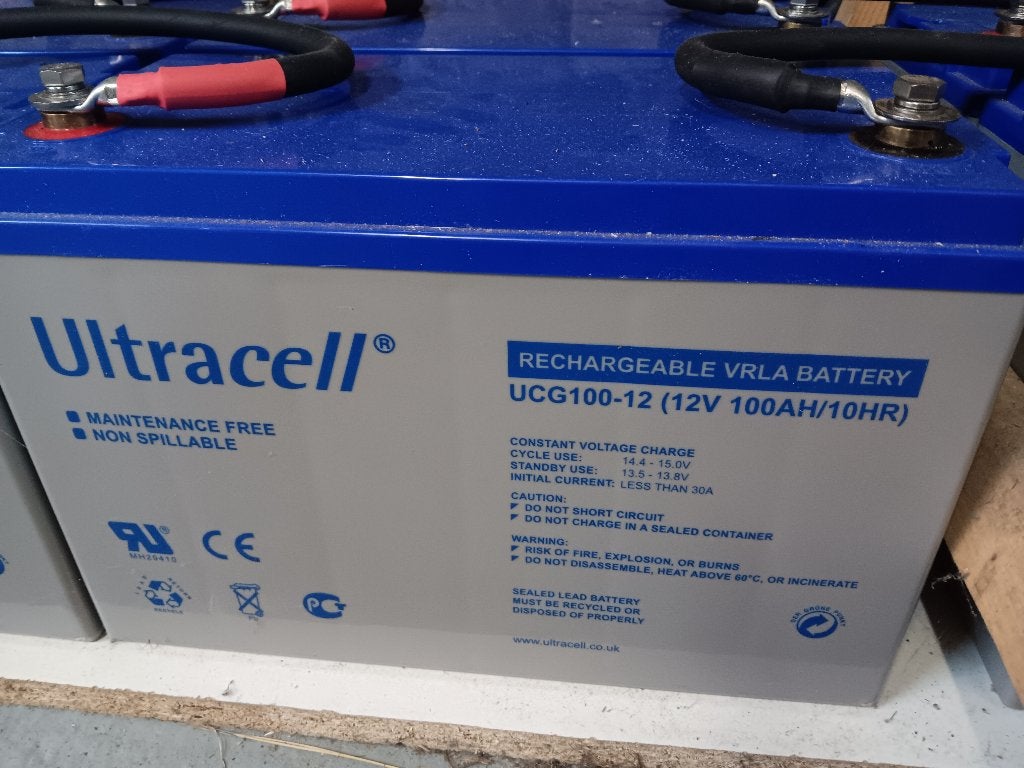 8 Batteries Ultracell AGM 12V - 100Ah, Enlèvement, Utilisé, Autres types