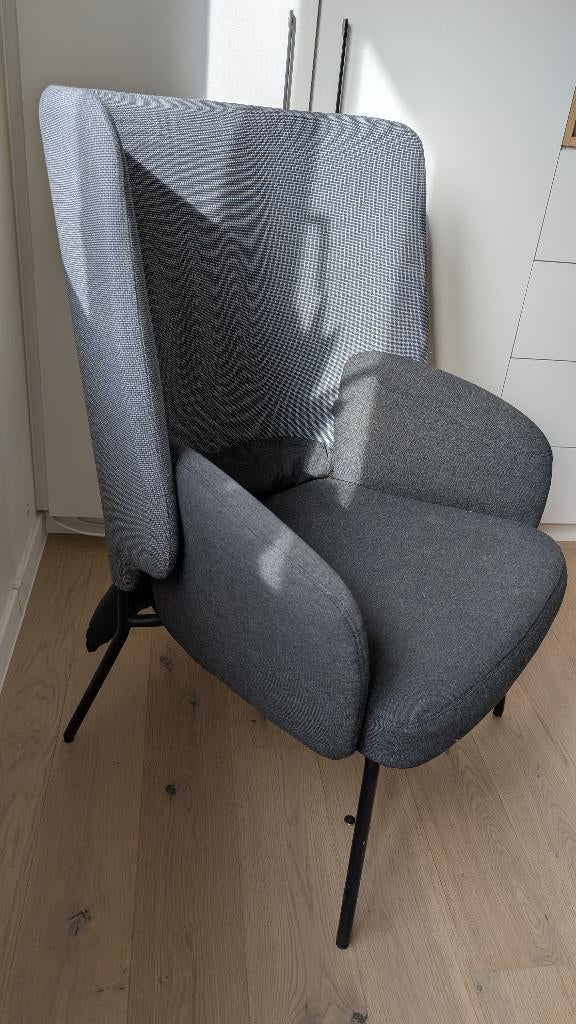 Grijze zetel van Ikea, Kunststof, Gebruikt, Eenpersoons, Minder dan 75 cm