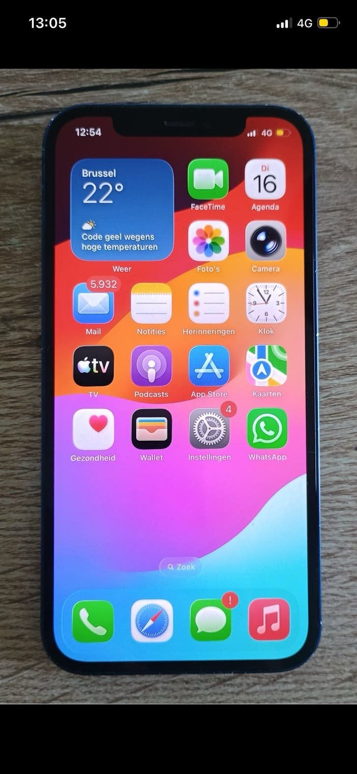 Iphone 12 Blue 128GB, Ophalen, 80 %, Blauw, IPhone 12