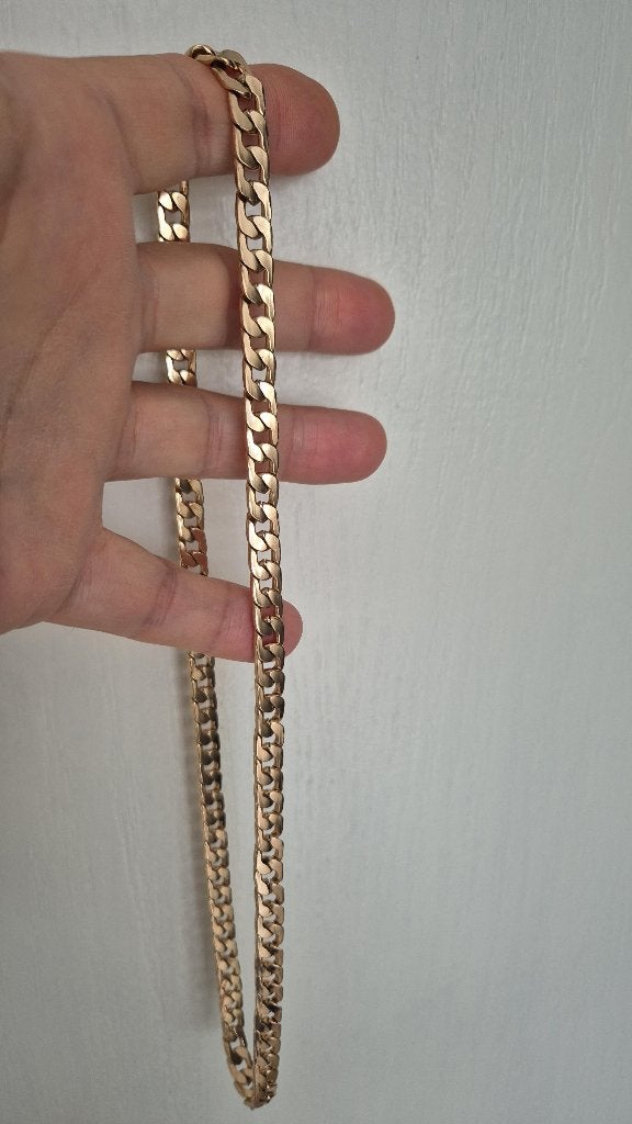 👍verguld Ketting goudkleur 59 cm lang zonder slot = 50 gram, Ophalen, Nieuw, Goud, Overige materialen