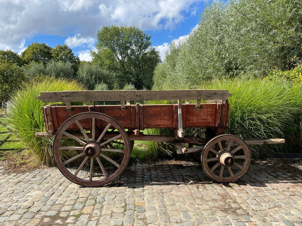 Antieke Vlaamse boerenwagen, Enlèvement, Cultures, Transport