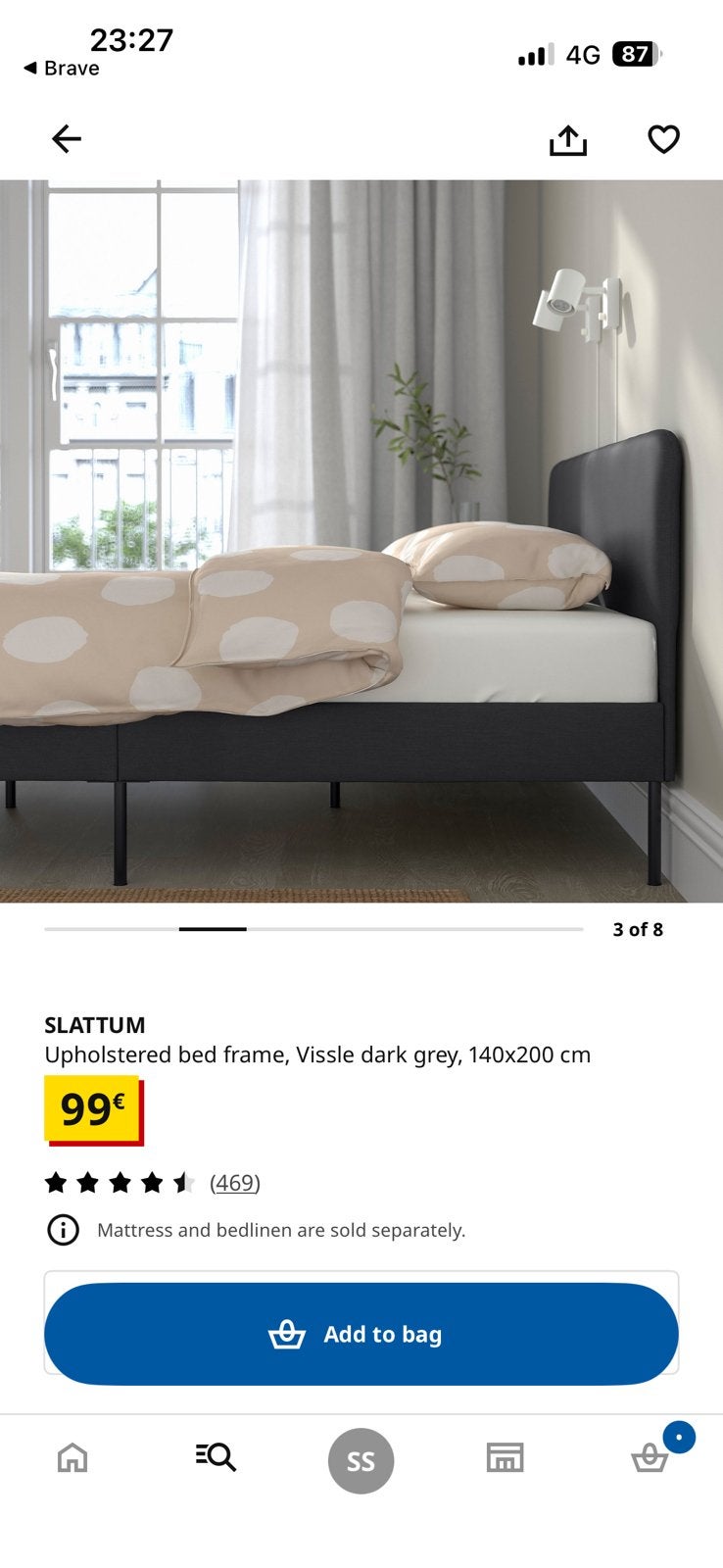 Ikea bed 140*200 and 160*200, Ophalen, Zo goed als nieuw