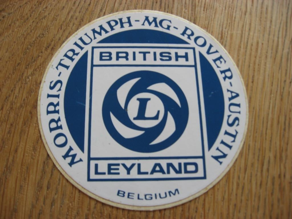 British Leyland Belgium Morris Triumph MG Rover Sticker, Ophalen of Verzenden, Nieuw, Auto of Motor