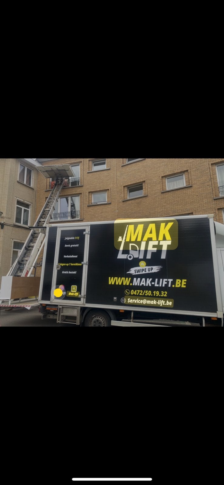 Lift  bruxelles camion  déménagement 0472501932