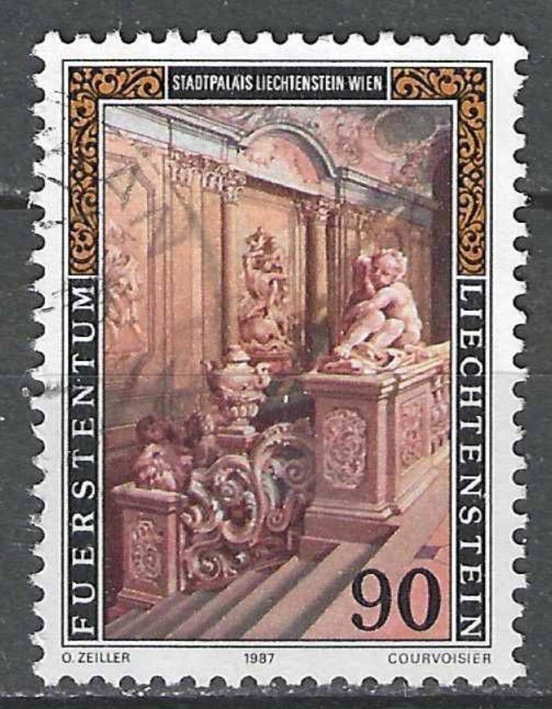 Liechtenstein 1987 - Yvert 868 - Palais - Architecture (ST), Envoi, Affranchi