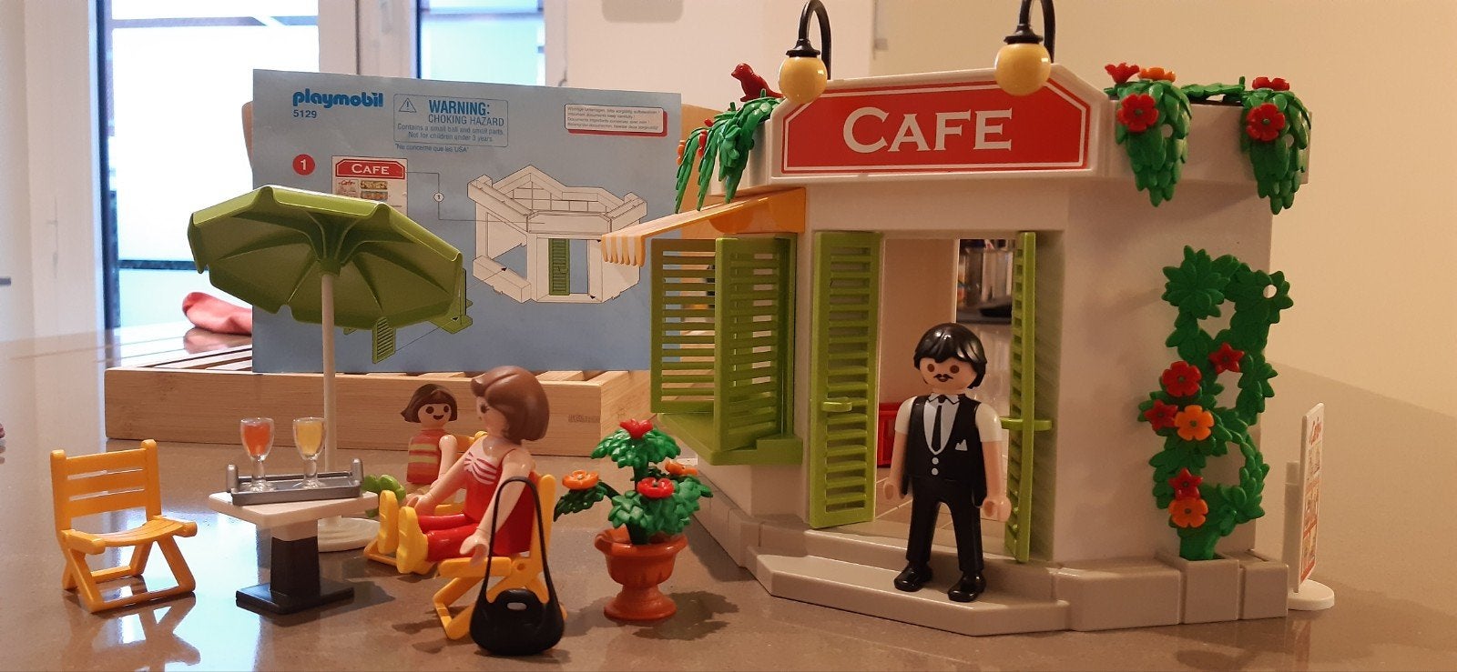 Playmobil café aan de haven 5129, Ophalen, Zo goed als nieuw, Complete set, Gebouw