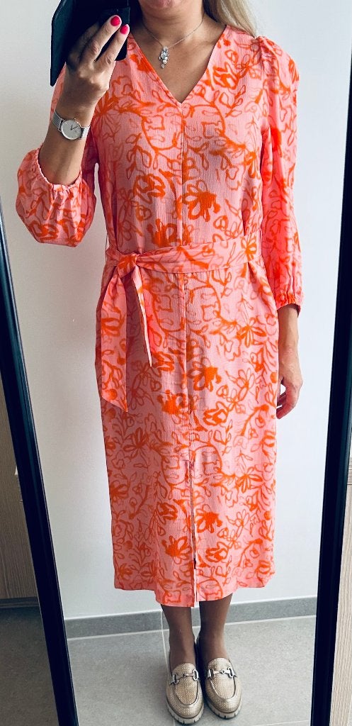 Dorisa dress CKS NIEUW, Kleding | Dames, Maat 38/40 (M), Nieuw, Oranje, Ophalen of Verzenden