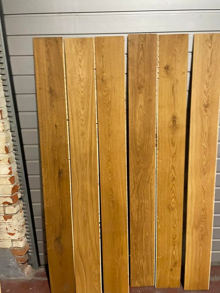 Half massief parket eik naturel grote plank, Ophalen, Minder dan 25 mm, Eiken, Nieuw