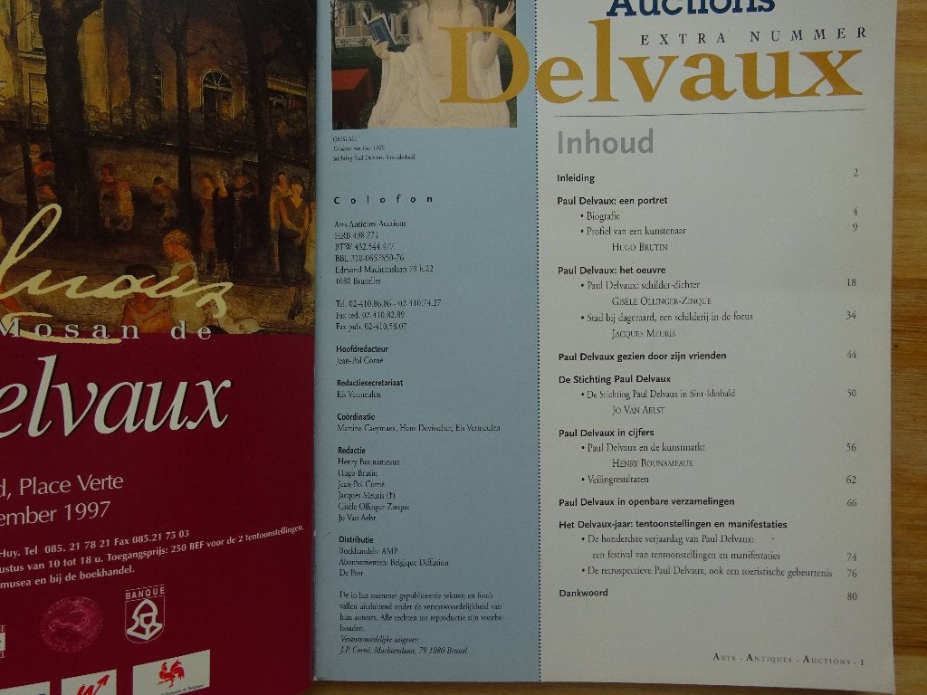 Paul Delvaux, AAA, extra nummer 1996, Ophalen of Verzenden, Gelezen, Schilder- en Tekenkunst