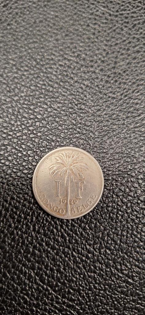 Belgisch congo 1 frank 1920, Ophalen of Verzenden