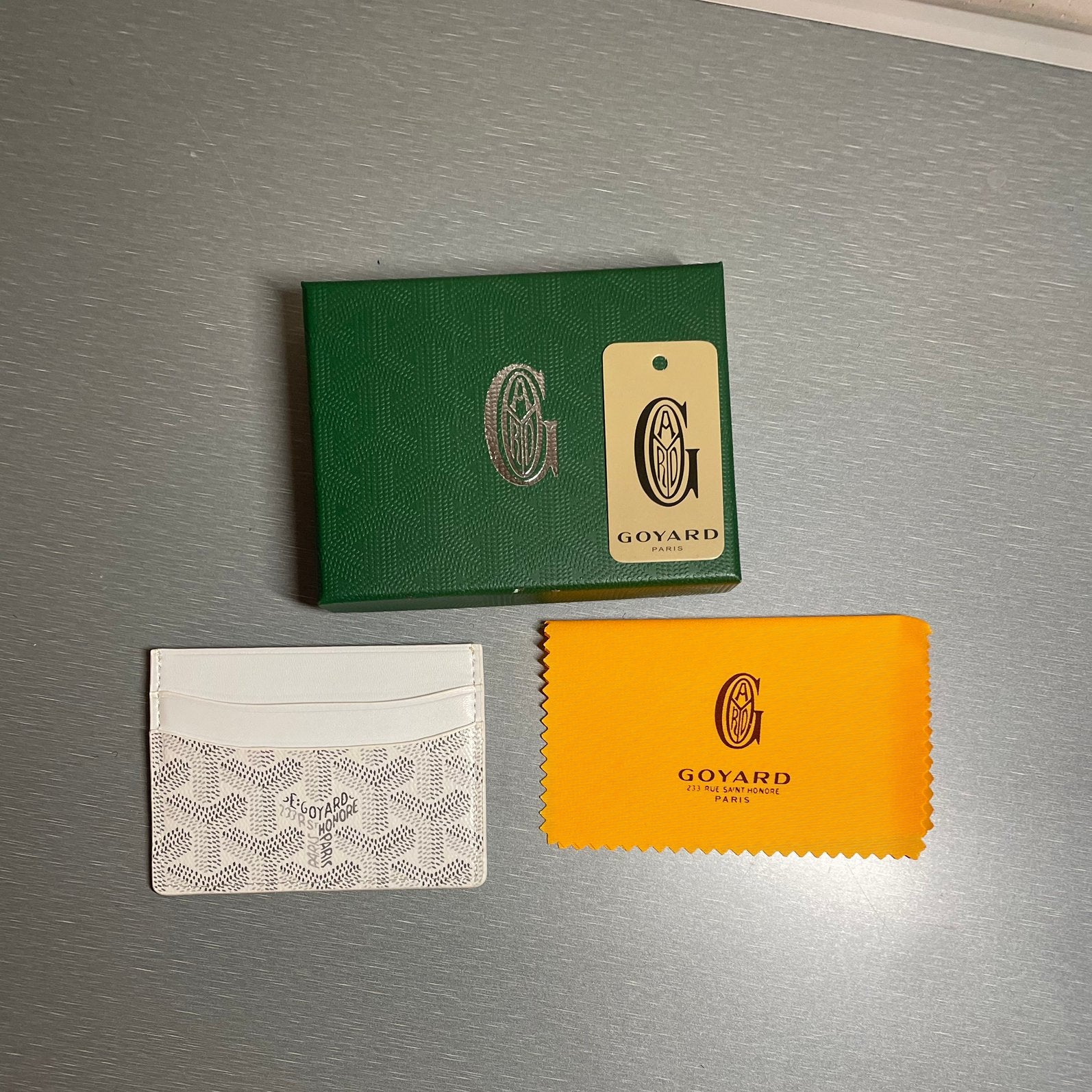 Portefeuille porte-cartes Goyard, Neuf, Autres marques, Cuir, Blanc