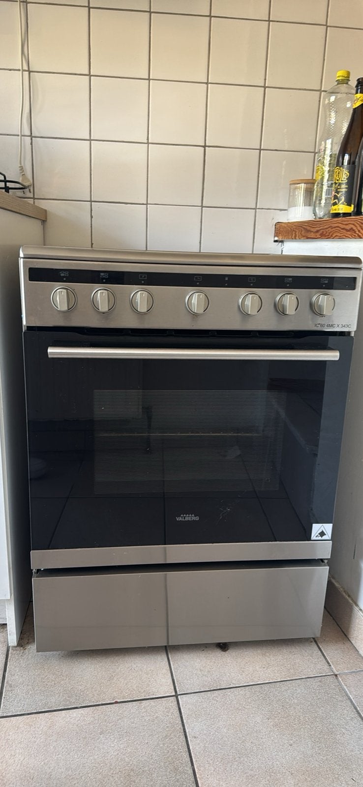 Cuisinière à gaz (Gazinière) Valberg en Inox, Elektronische apparatuur, Fornuizen, Ophalen, Zo goed als nieuw, Gas