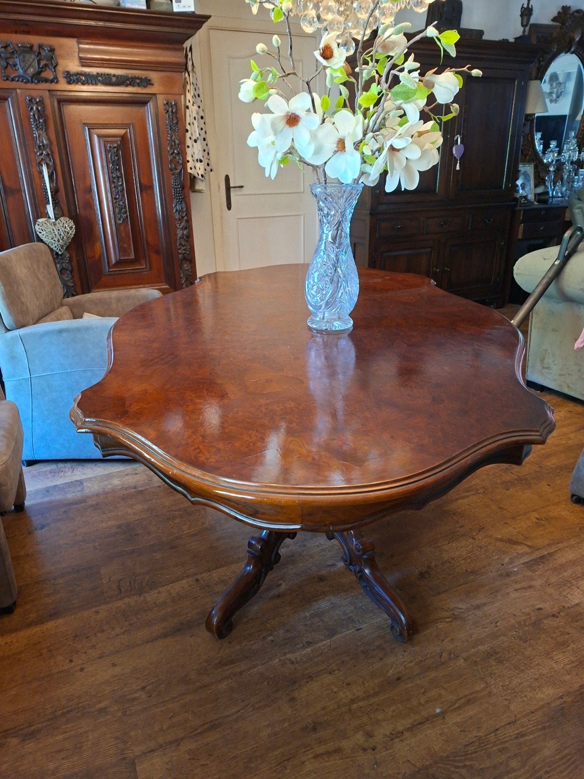 Tafel in notelaar, Antiek en Kunst, Ophalen