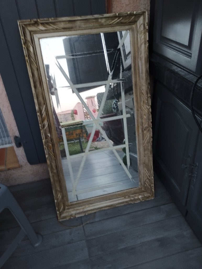 Miroir encadrement bois, Enlèvement, Rectangulaire, 100 à 150 cm, Moins de 100 cm