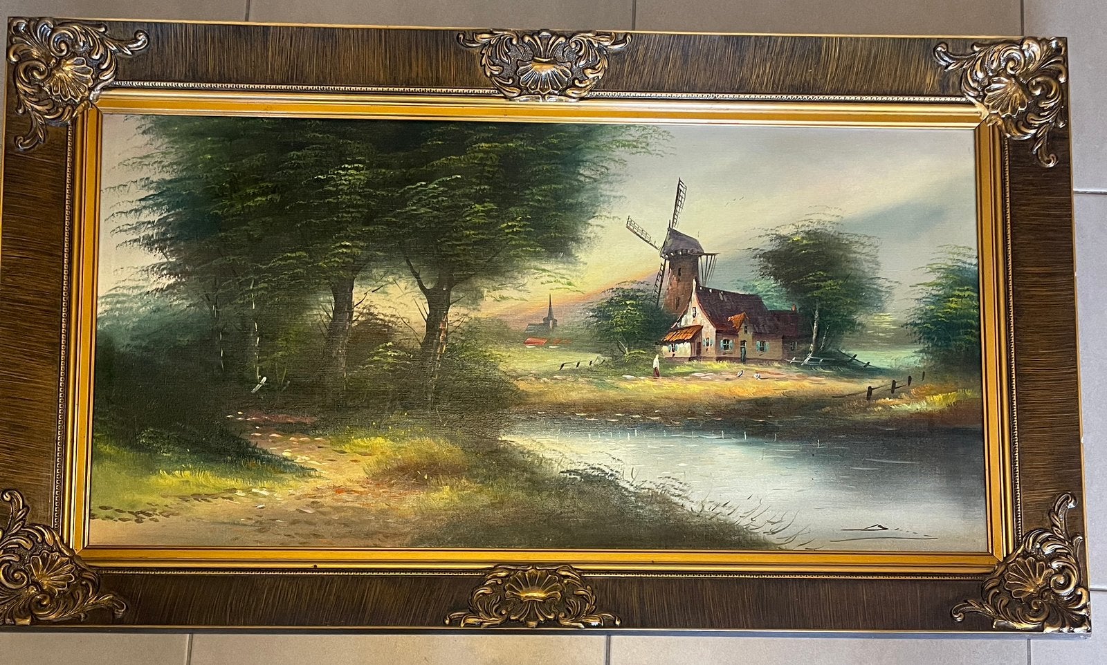 Schilderij op canvas, Ophalen, Acrylverf, Doek, Gesigneerd