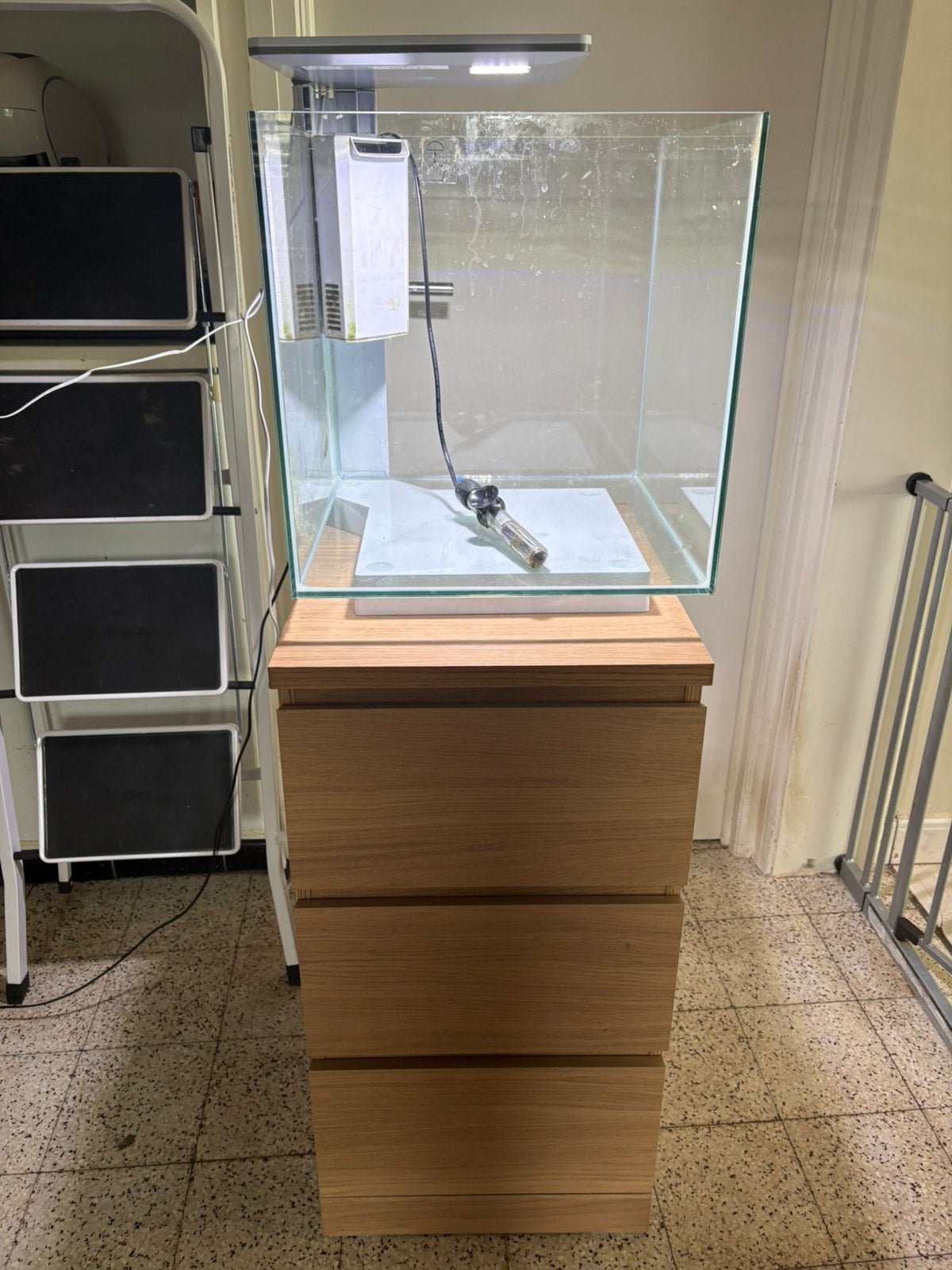 Aquarium 60l, Dieren en Toebehoren, Ophalen, Verwarming, Zo goed als nieuw, Filter