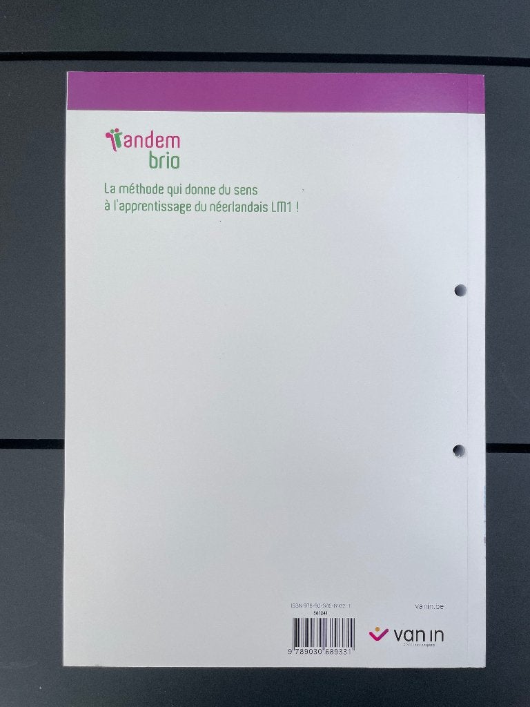 Manuel Tandem Brio 1 Néerlandais ( Livre A + B + fiches ), Neuf, Enlèvement ou Envoi, Van in, Néerlandais