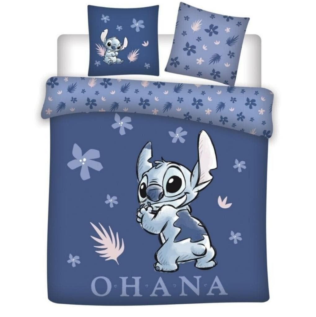Stitch Dekbedovertrek - Lits Jumeaux - 240 x 220 -  Katoen, Neuf, Enlèvement ou Envoi, Housse de couette, Utilisable des deux côtés