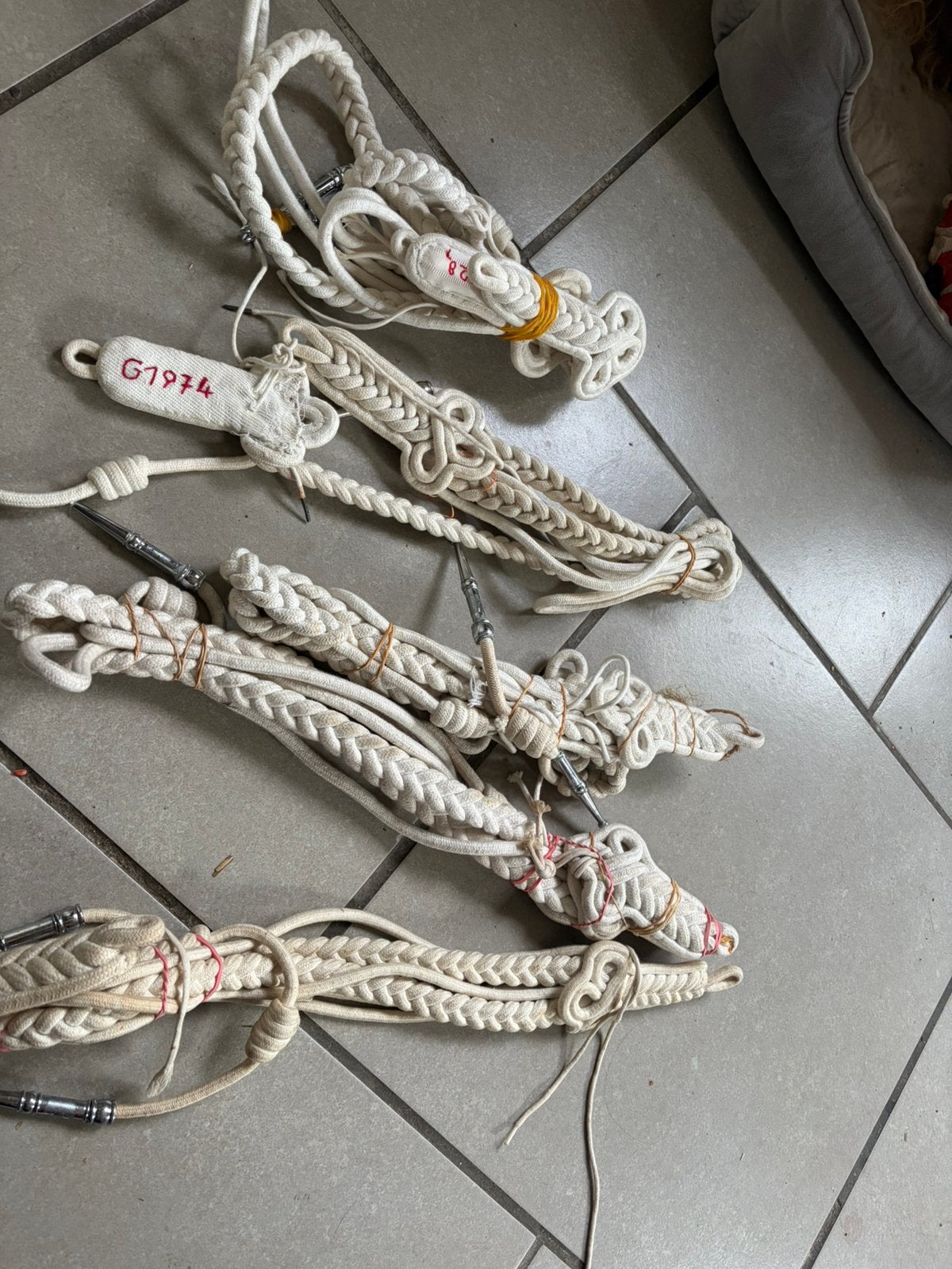 5 vuurkooden rijkswacht gendarmerie met gie nummer, Verzamelen, Ophalen, Rijkswacht, Kleding of Schoenen