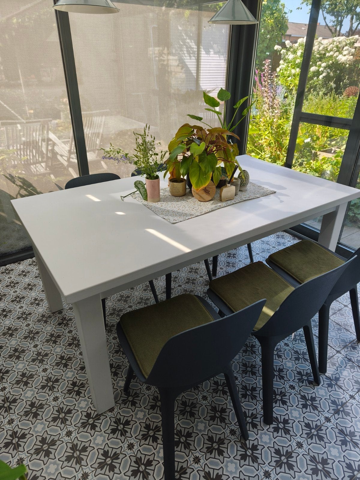 Massieve eettafel, Ophalen, Gebruikt, 50 tot 100 cm, Landelijk