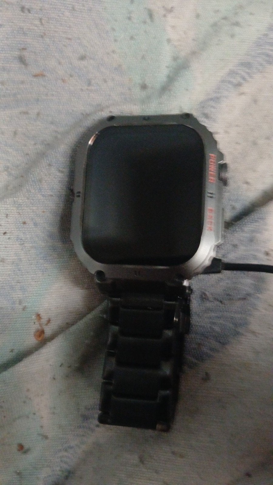 smartwatch, Bijoux, Sacs & Beauté, Montres connectées, Neuf, Étanche, Gris, Enlèvement ou Envoi