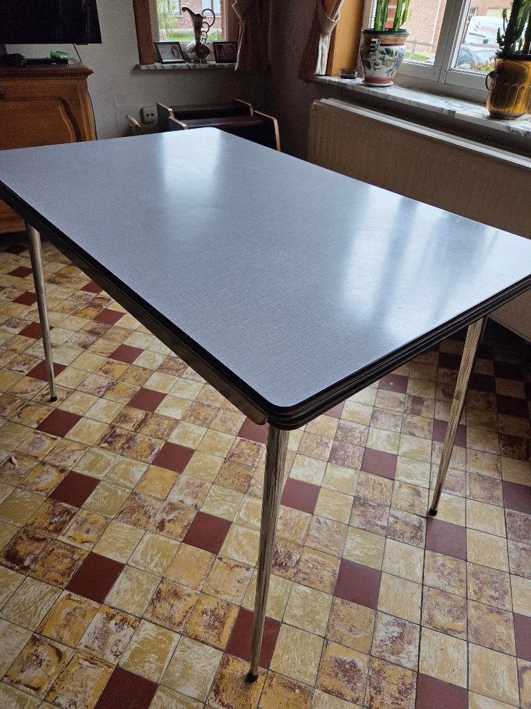 Vintage formica uitschuifbare keukentafel, Huis en Inrichting, Ophalen, Overige materialen, Gebruikt, 100 tot 150 cm
