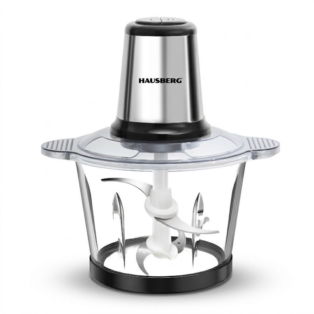 Foodprocessor 3L, RVS Messen & Glazen Kom, Glas, Verzenden, Nieuw, Snijmachine