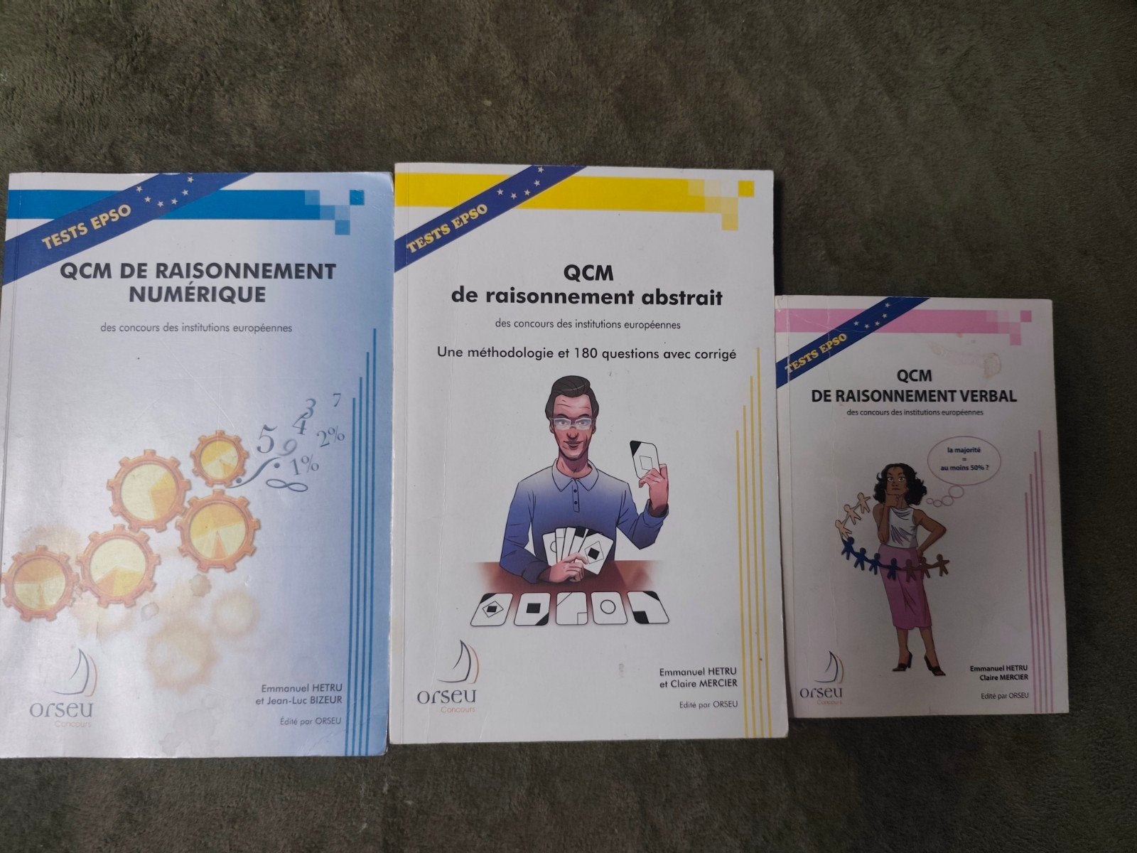Lot complet 3 livres EPSO - Numérique, Abstrait, Verbal, Enlèvement