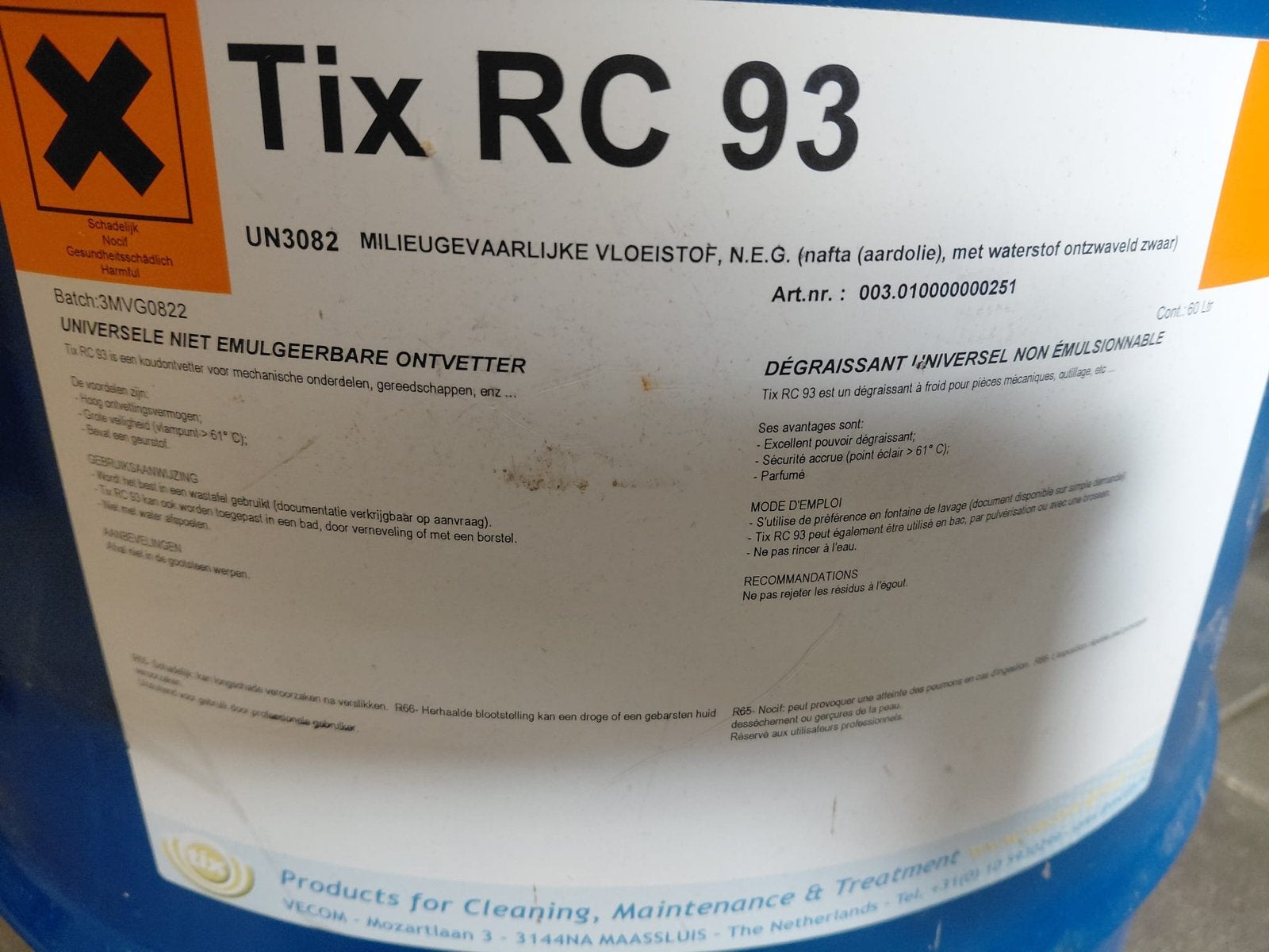 Ontvetterbak, 20 litres ou plus, Enlèvement, Utilisé, Rouge