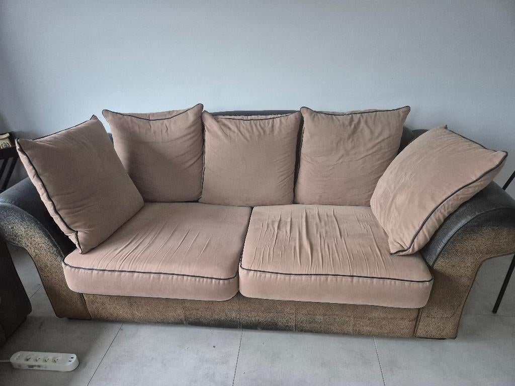 Salon, Enlèvement, Comme neuf, Cuir, Italiaans