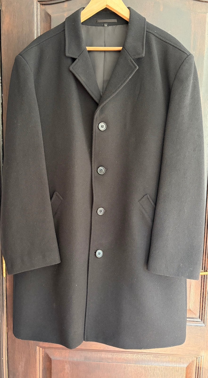 Lange jas voor heren van BRICE, zwart, maat 54, uitstekende, Kleding | Heren, Ophalen of Verzenden, Zo goed als nieuw, Zwart