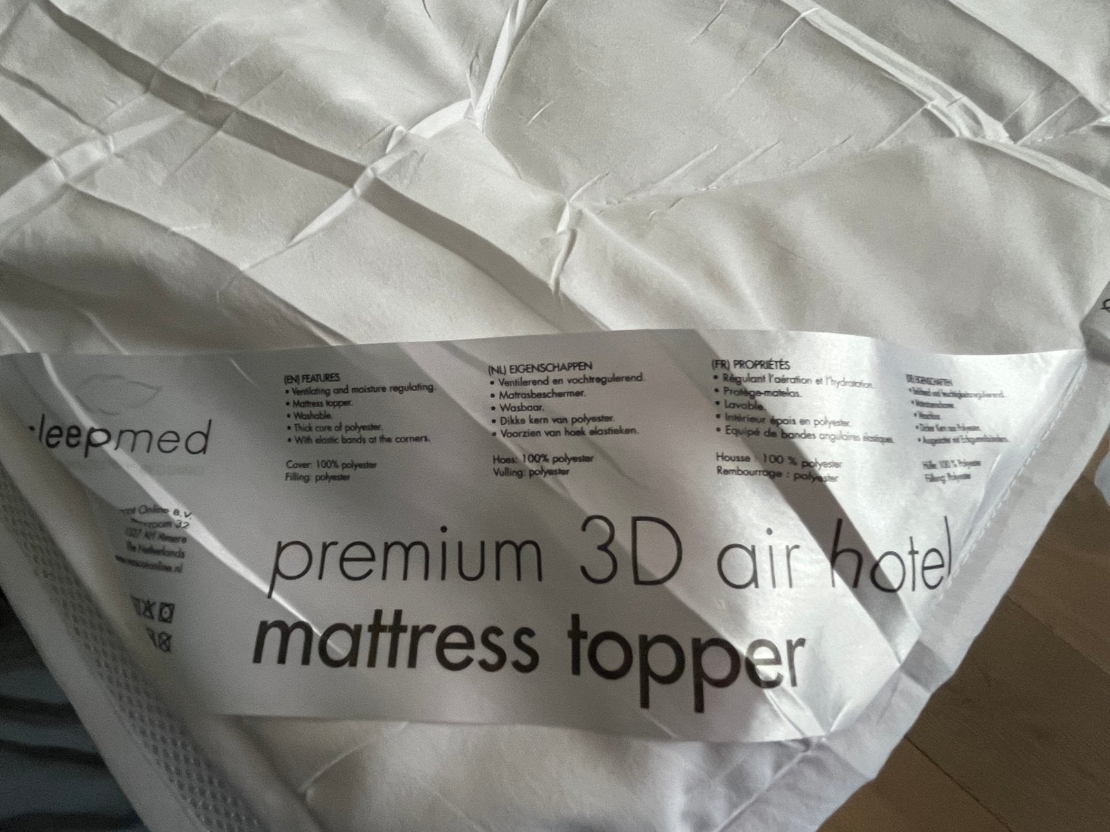 Sleepmed 3D Air Hotel Matress Topper 160x200, Ophalen, Matras, 200 cm, 160 cm
