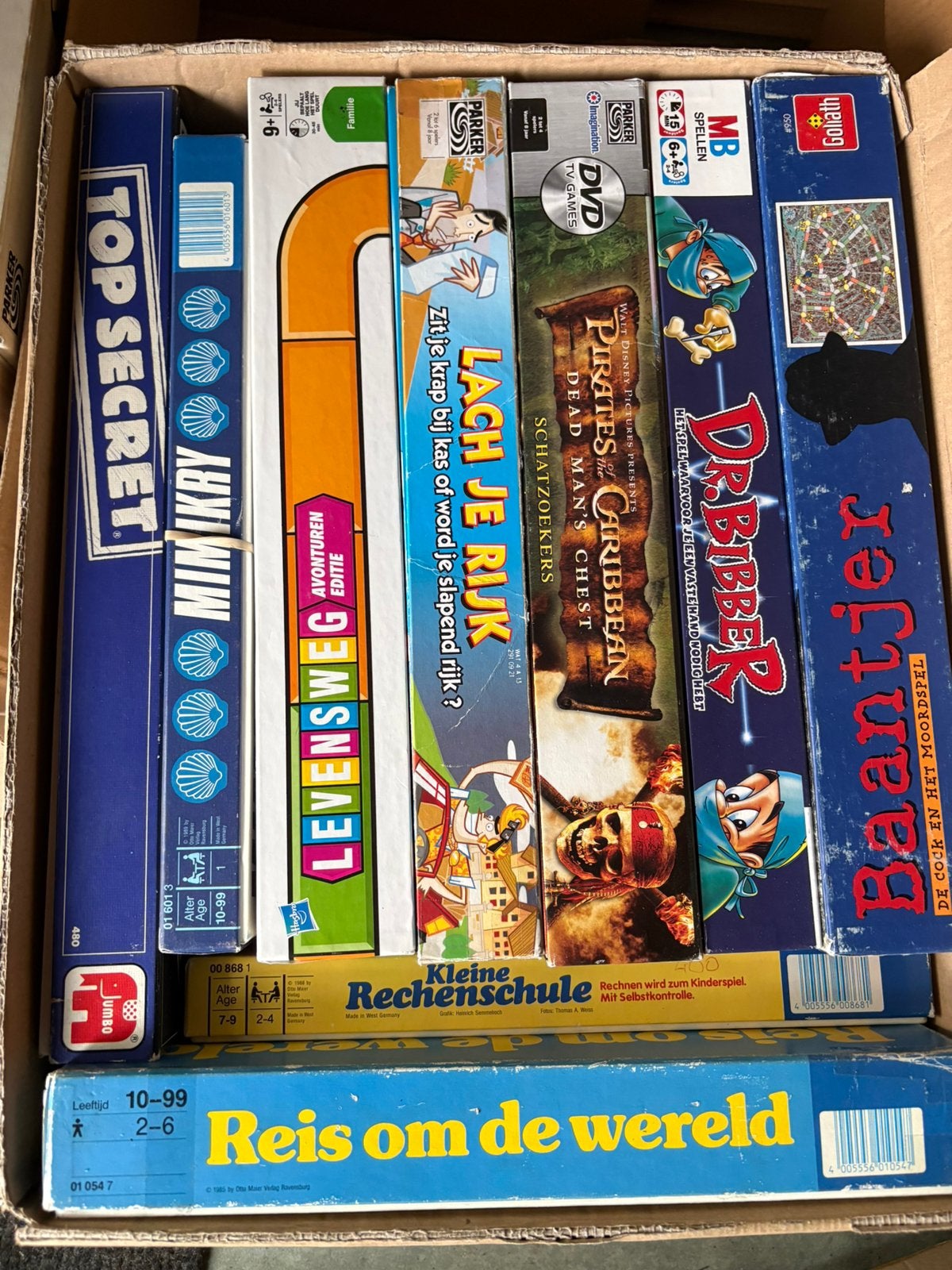 Groot Lot bordspellen, Hobby en Vrije tijd, Ophalen, Gebruikt