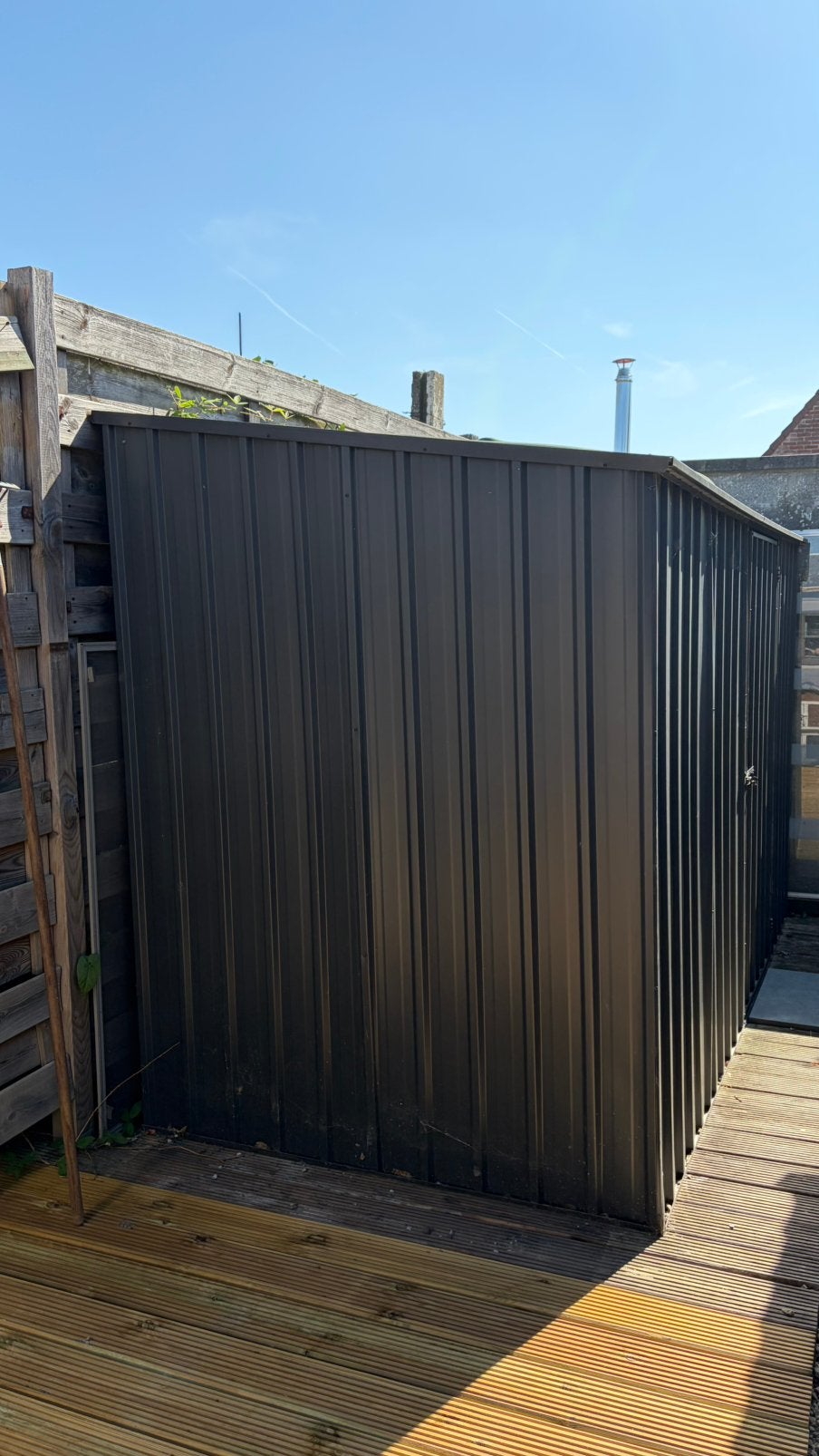 Metalen tuinhuis 300x160x205/180, Tuin en Terras, Ophalen, Gebruikt