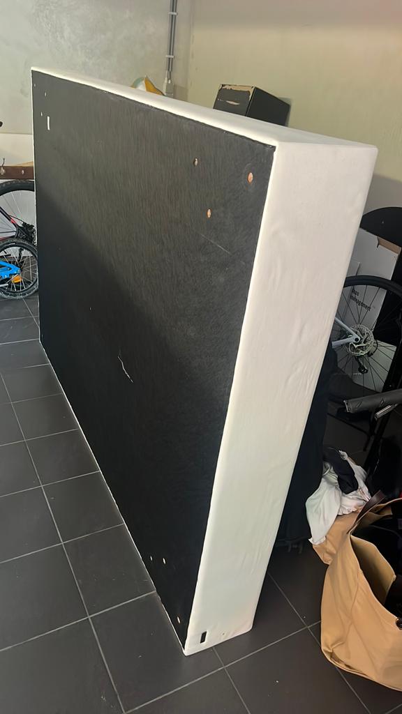 BoxSpring Magnitude Luxe lit, Huis en Inrichting, Slaapkamer | Boxsprings, Ophalen, Crème, Gebruikt, 140 cm