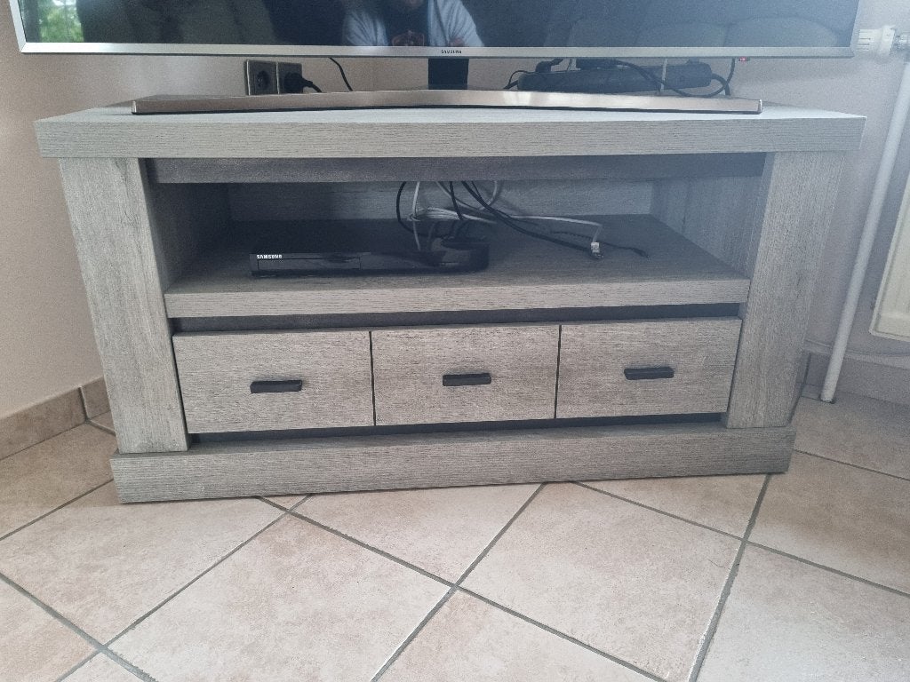 Meuble tv état neuf, Enlèvement, Comme neuf, Autres essences de bois, 100 à 150 cm