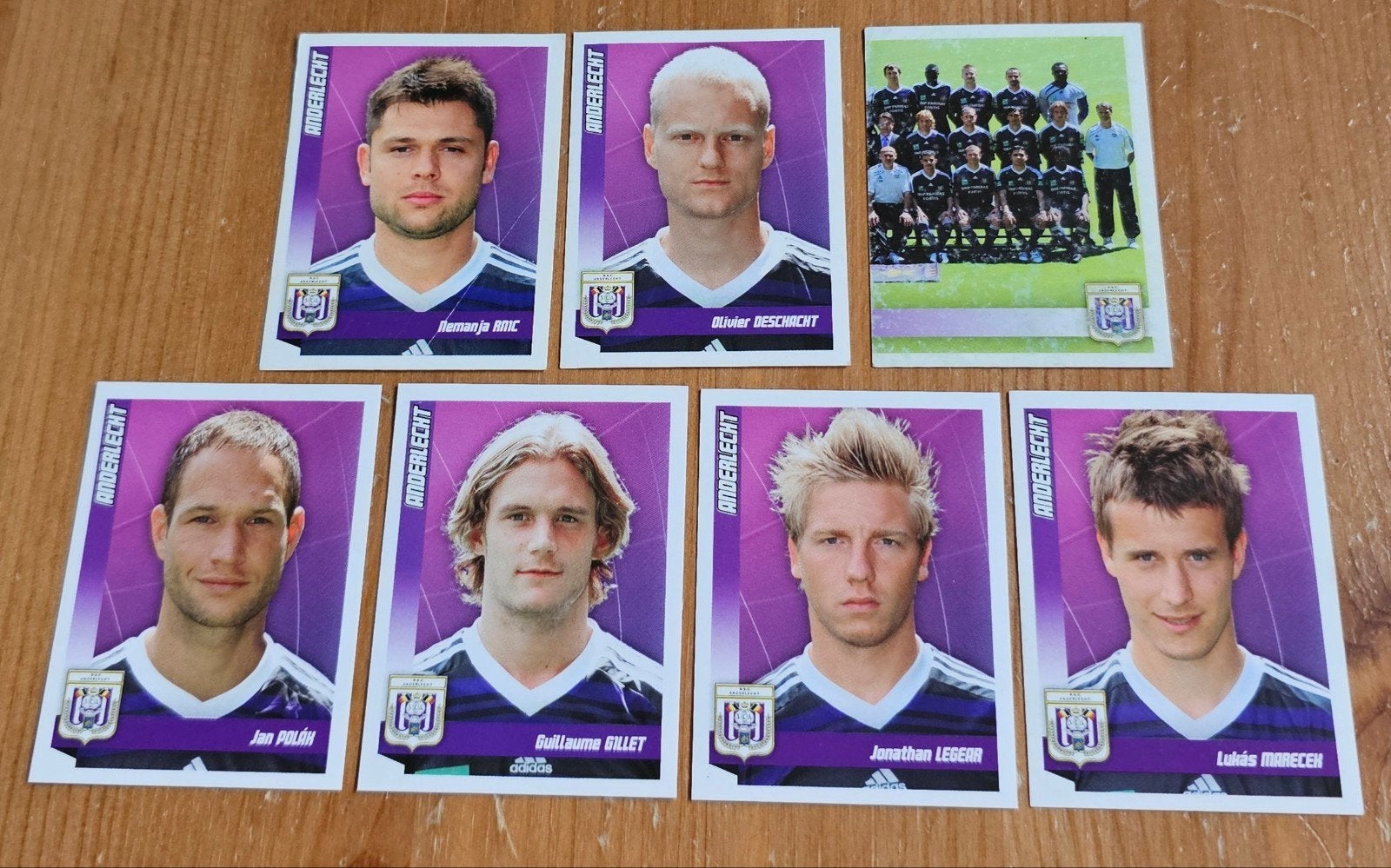 Panini Football 2011 7 SC Anderlecht Stickers Voetbal!, Ophalen of Verzenden, Zo goed als nieuw, Meerdere stickers