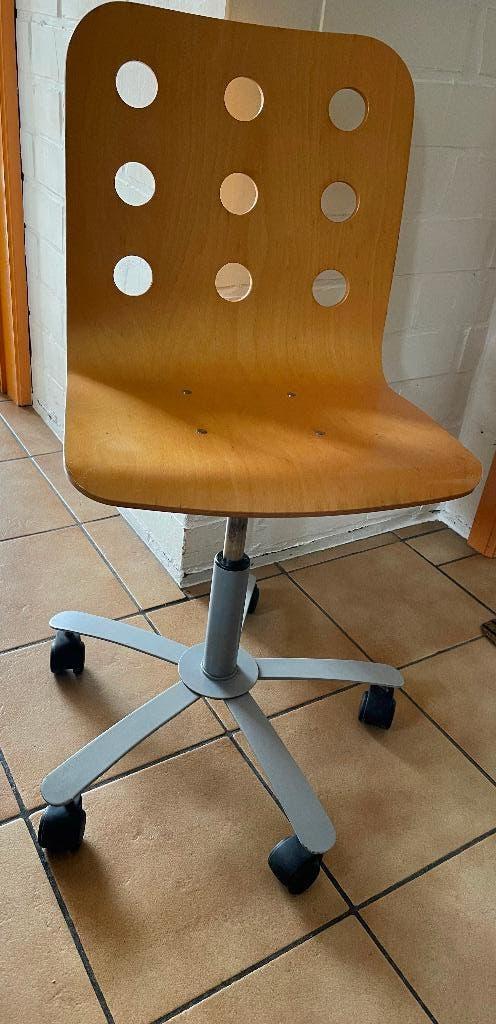 Chaise de bureau IKEA en bois, Enlèvement, Utilisé, Brun, Chaise de bureau