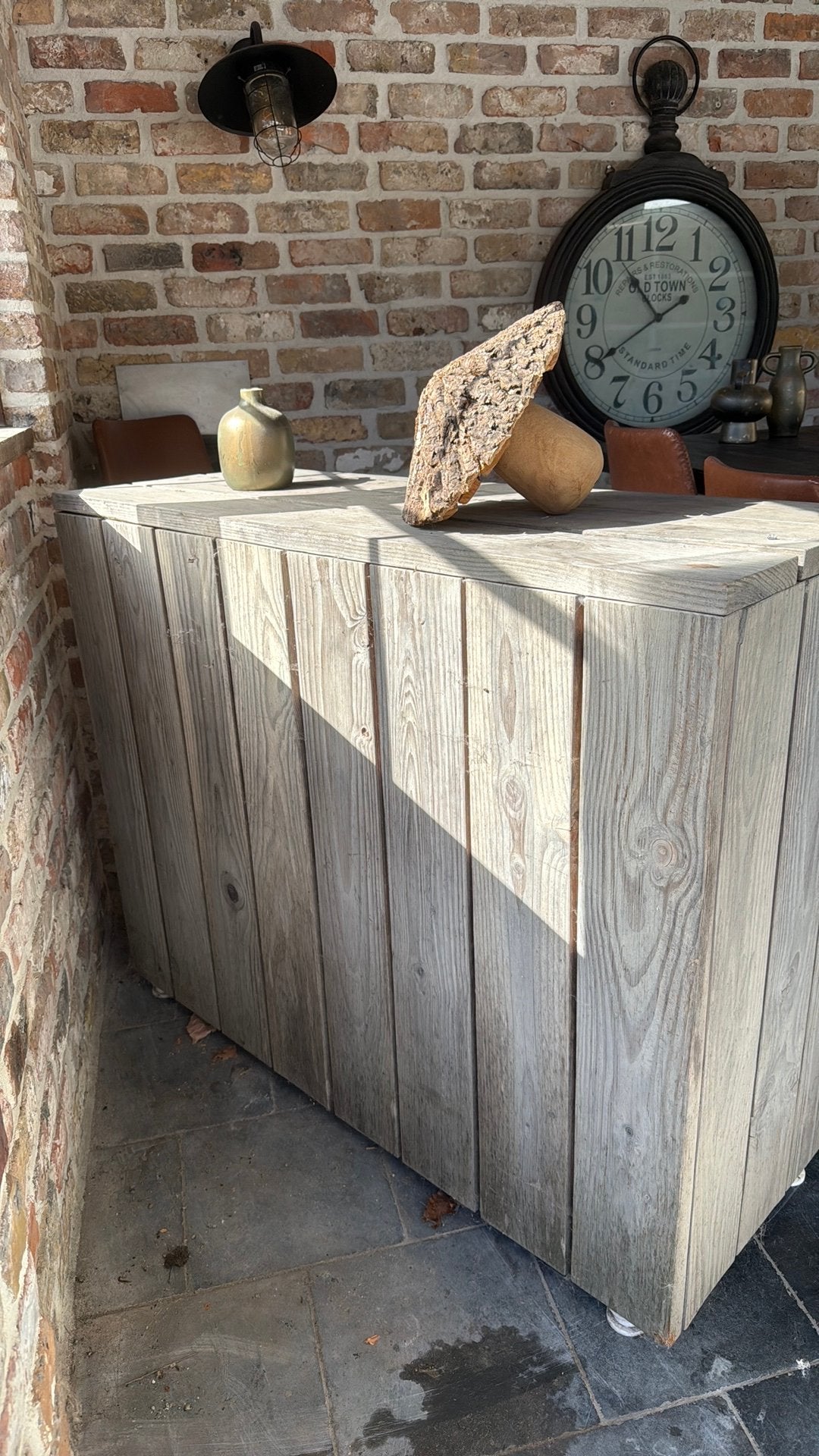 Bar ou armoire de rangement en bois dur, Jardin & Terrasse, Enlèvement