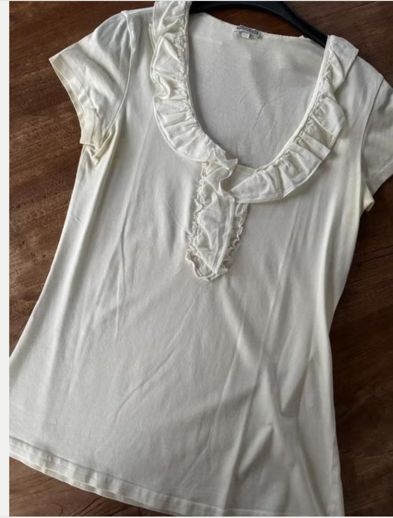 Blouse vintage maat 40, Ophalen of Verzenden, Zo goed als nieuw, Maat 38/40 (M), Wit