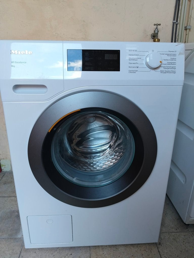 Miele wasmachine W1 Excellence 8kg, Ophalen, Gebruikt, Minder dan 85 cm, Handwasprogramma