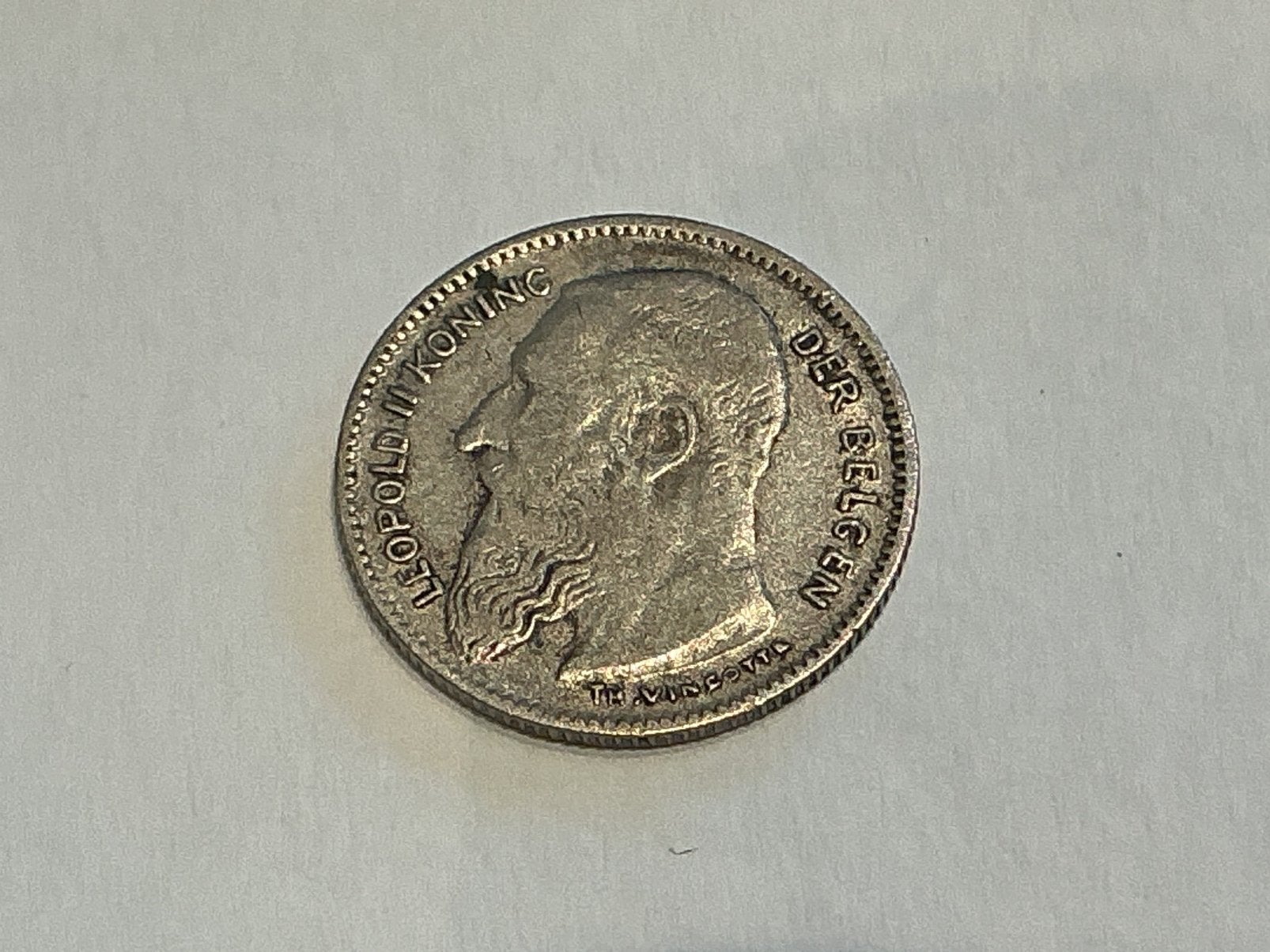 Belgique 1/2 franc 1909 argent flamand, Timbres & Monnaies, Enlèvement ou Envoi, Argent