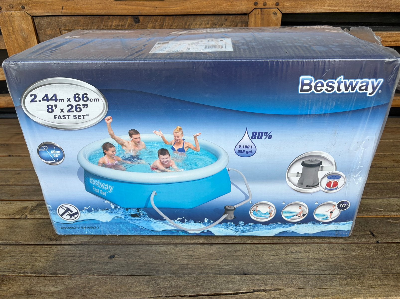 Piscine gonflable, Jardin & Terrasse, Neuf, 200 à 400 cm, Piscine gonflable, Rond