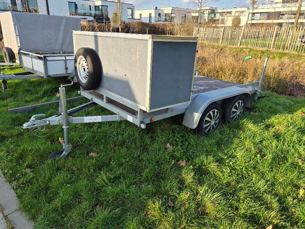 Dubbelasser plateau 750kg, Ophalen, Zo goed als nieuw